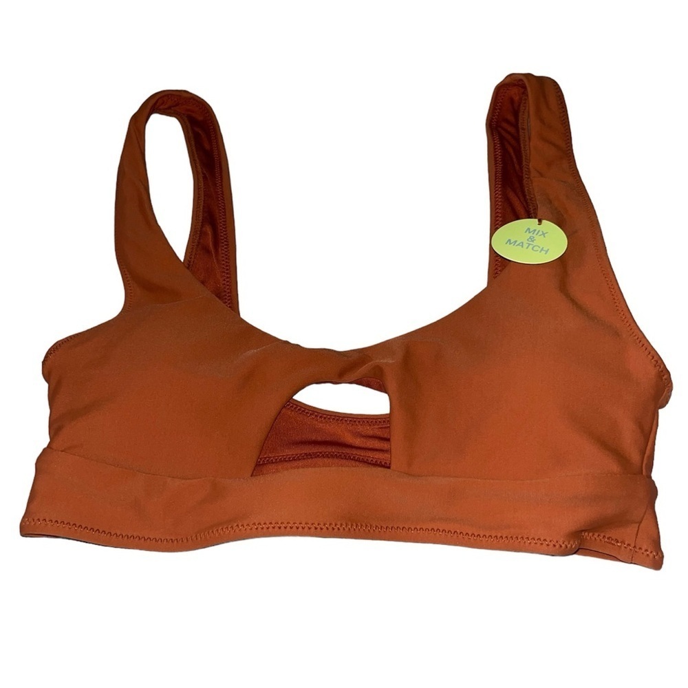 Forever 21 auburn cutout scoop neck bralette swimsuit top